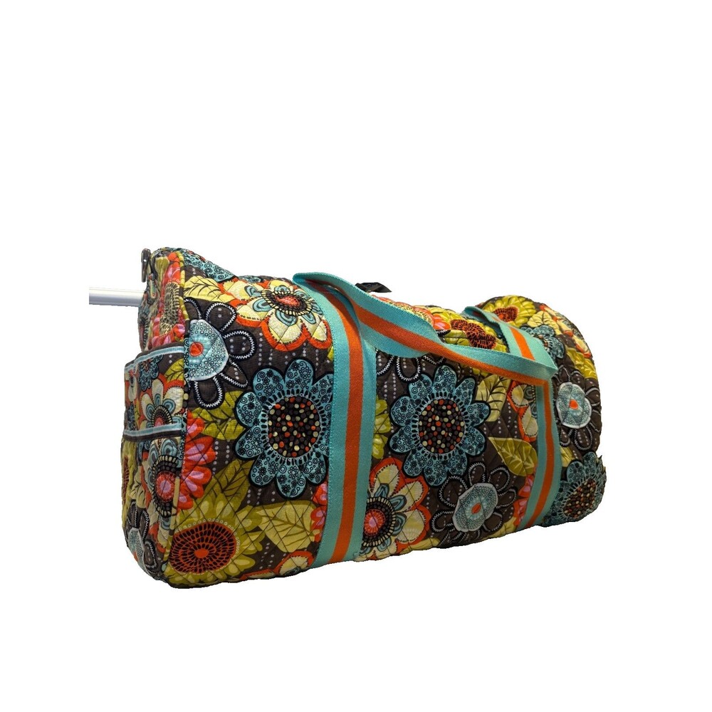 Vera Bradley Large Duffel Bag - Retired Flower Shower - Quilted Cotton EUC